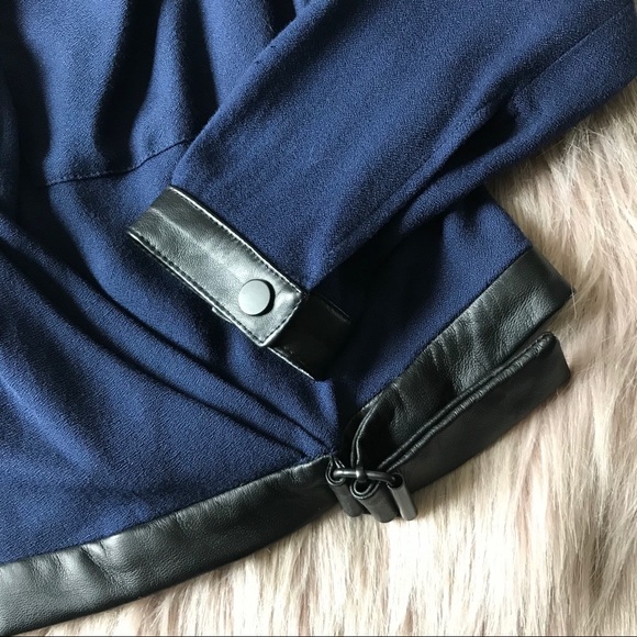 SOLD🥂 HELMUT LANG Morse Leather Trim Faux Wrap Top NWT - Picture 9 of 16